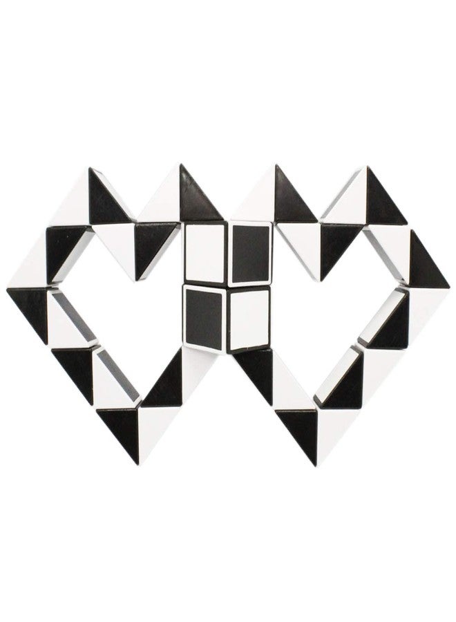 Mipartebo Magic Snake Cube Twist Puzzle 48 Wedges Large Size Twist Fidget Snake Toys Gift Party Favors Game Goodie Bag Fillers for Kids Adults Teens Black - Image 3